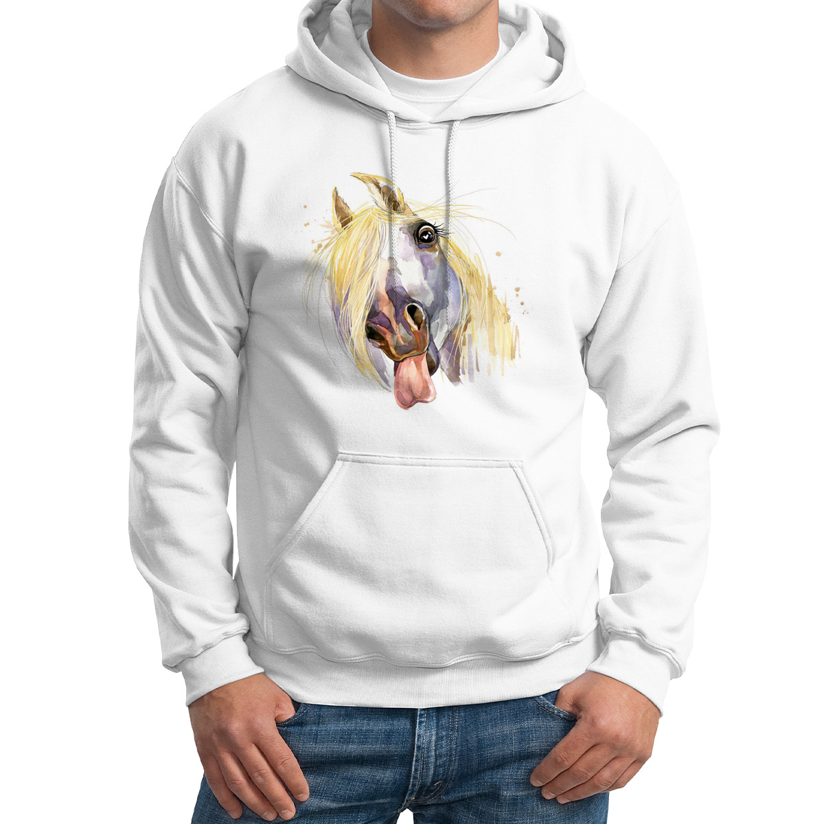 

Толстовка Худи белая Животные. Лошадка, Белый, 0M015466