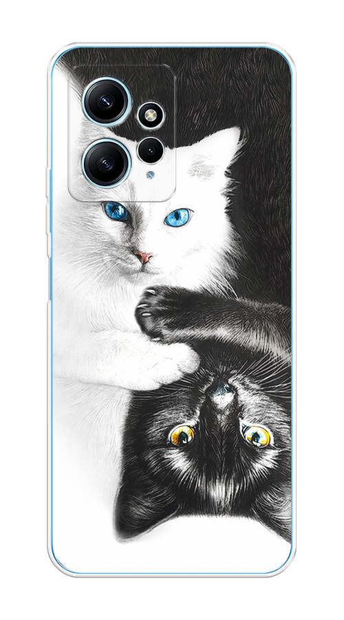 

Чехол Homey на Xiaomi Redmi Note 12 4G "Коты Инь-Янь", Черный;белый;голубой, 318350-1