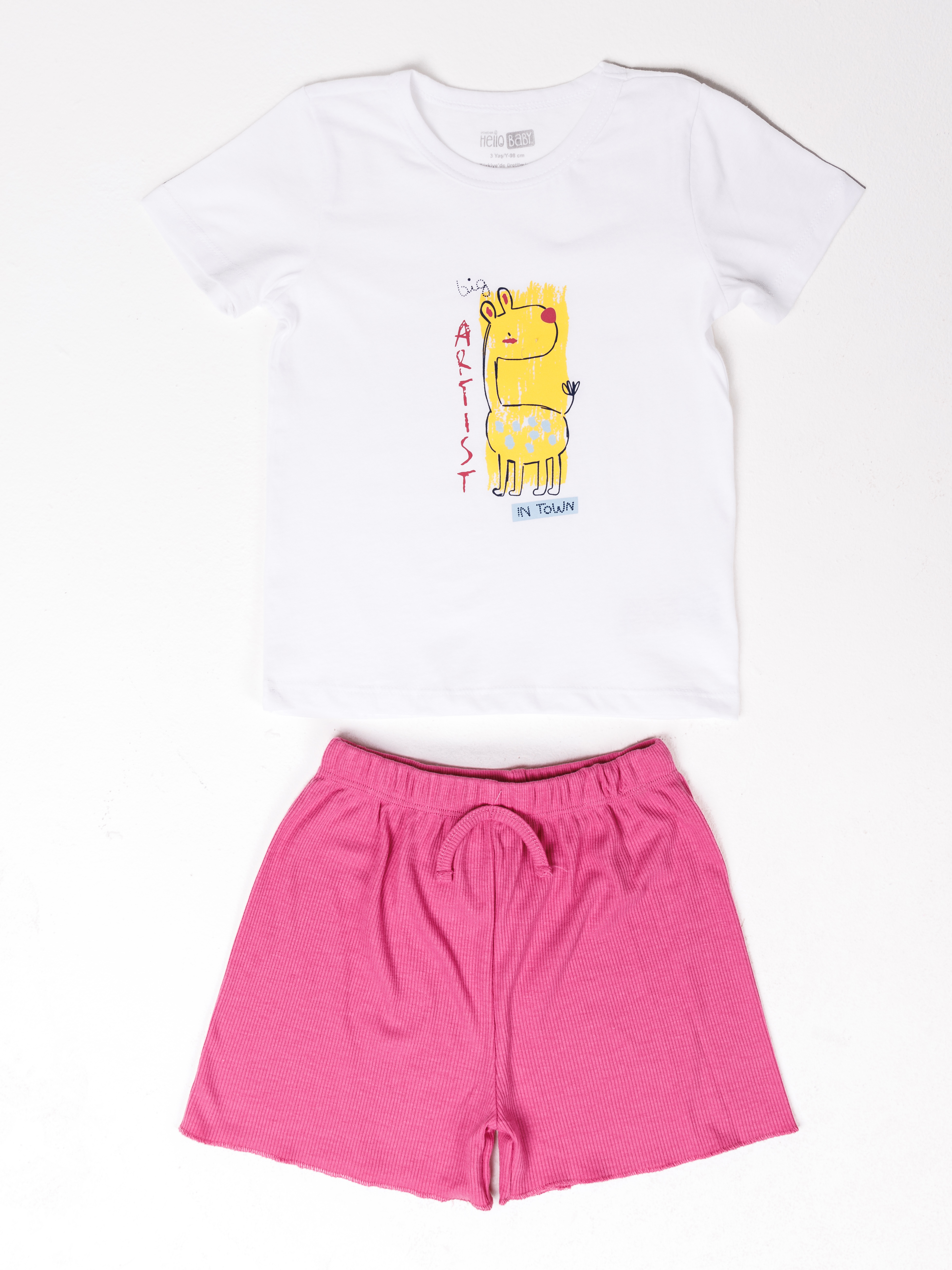 

Костюм повседневный детский КАКАО Дневной, белый, розовый, 98, Дневной