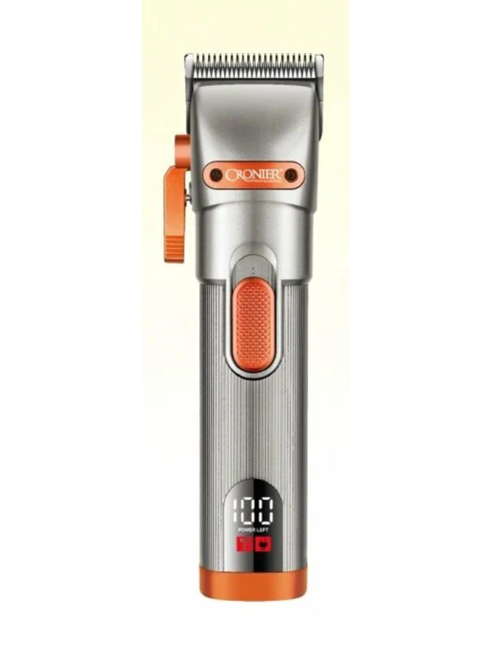 Машинка для стрижки волос Cronier CR-853 оранжевый, серебристый восковые полоски для депиляции тела с ароматом мёда 19 × 9 см 20 шт оранжевый