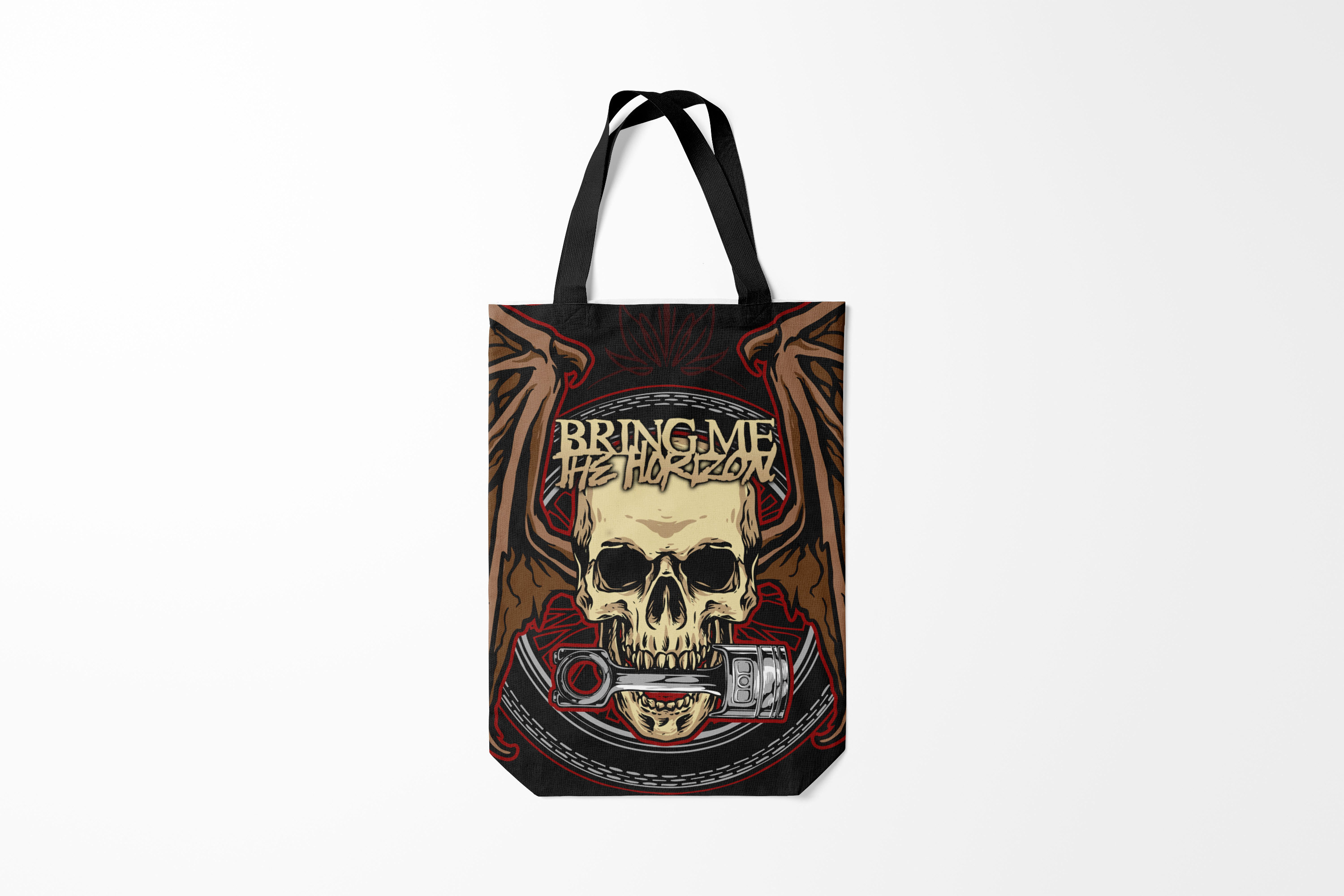 

Сумка шoппер унисекс Burnettie Bring Me the Horizon, черный, Bring Me the Horizon