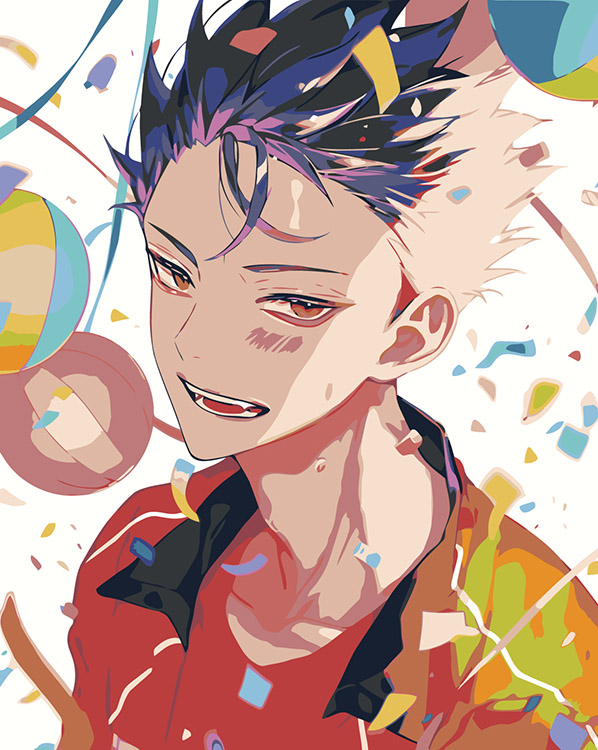 

Картина по номерам Цветное Аниме Волейбол Haikyu Юу Нишиноя