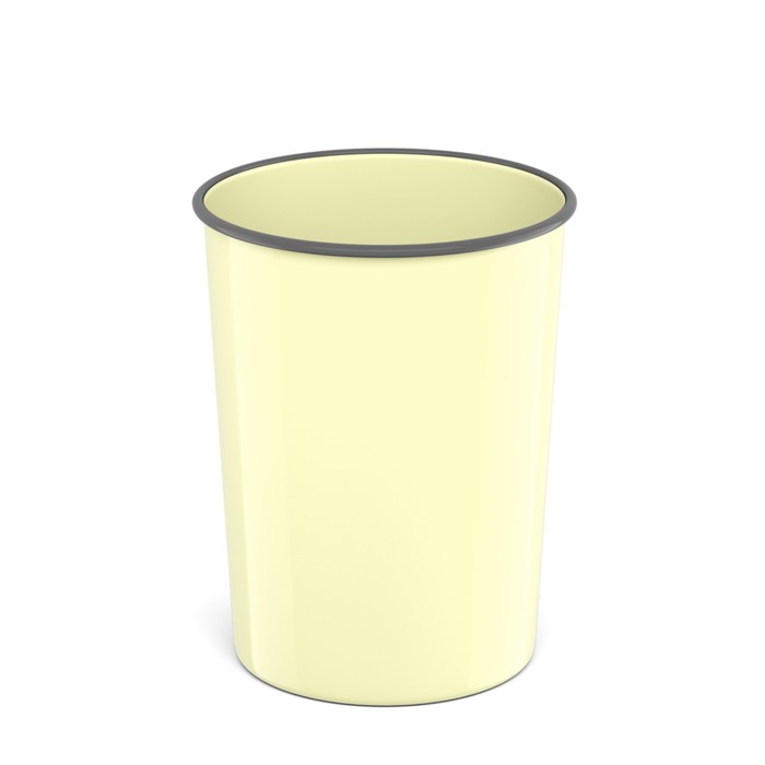 

ErichKrause Корзина для бумаг 13.5л ErichKrause Pastel, литая, пластик, желтая