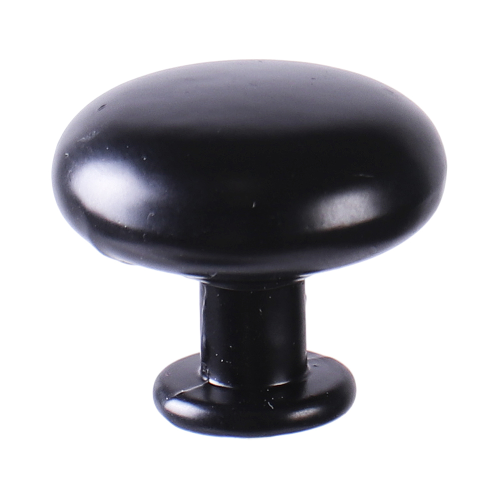 

Ручка-кнопка мебельная L4.knob05BL черная, Черный