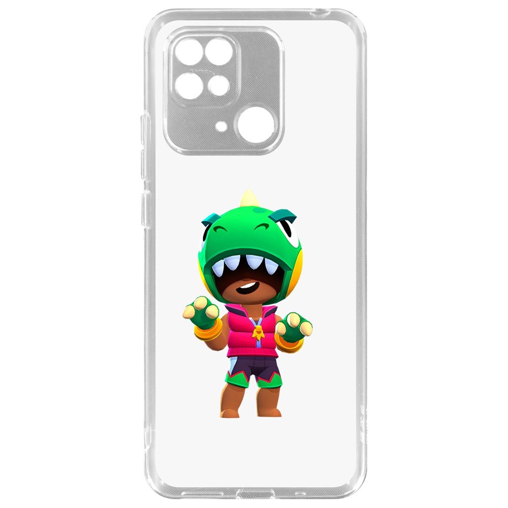 

Чехол-накладка Brawl Stars-Дино Леон для Xiaomi Redmi 10C, Прозрачный