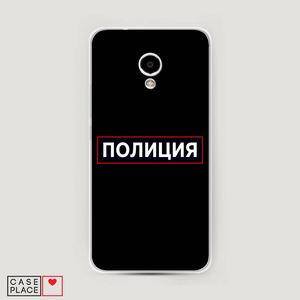

Чехол Awog на Meizu M5S "Police logo", Черный;белый;красный, 72250-5