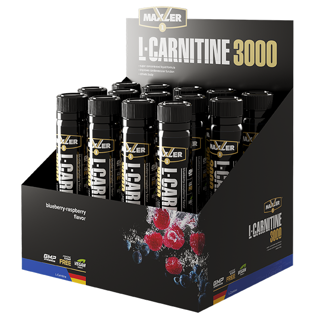 Л-карнитин MAXLER L-Carnitine 3000 14x25 мл черника-малина