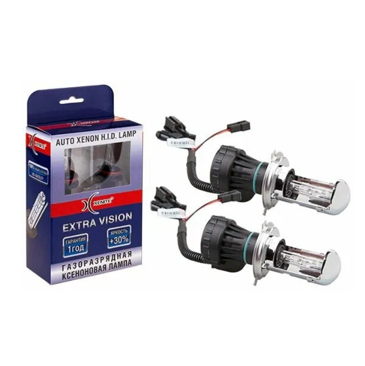 

Ксеноновая лампа Extra Vision Яркость +30 - H4 H/L биксенон (5000К) (комплект 2 шт.)