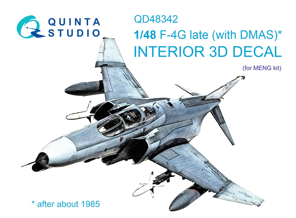 

QD48342 3D Декаль интерьера кабины F-4G late Meng, Цветной