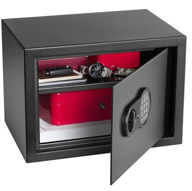 фото Сейф мебельный safeburg sb-250 black для денег с электронным кодовым замком 350х250х250мм