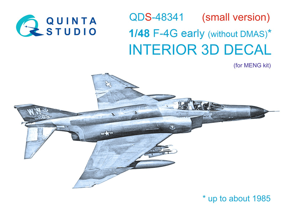 

QDS-48341 3D Декаль интерьера кабины F-4G early Meng Малая версия, Цветной