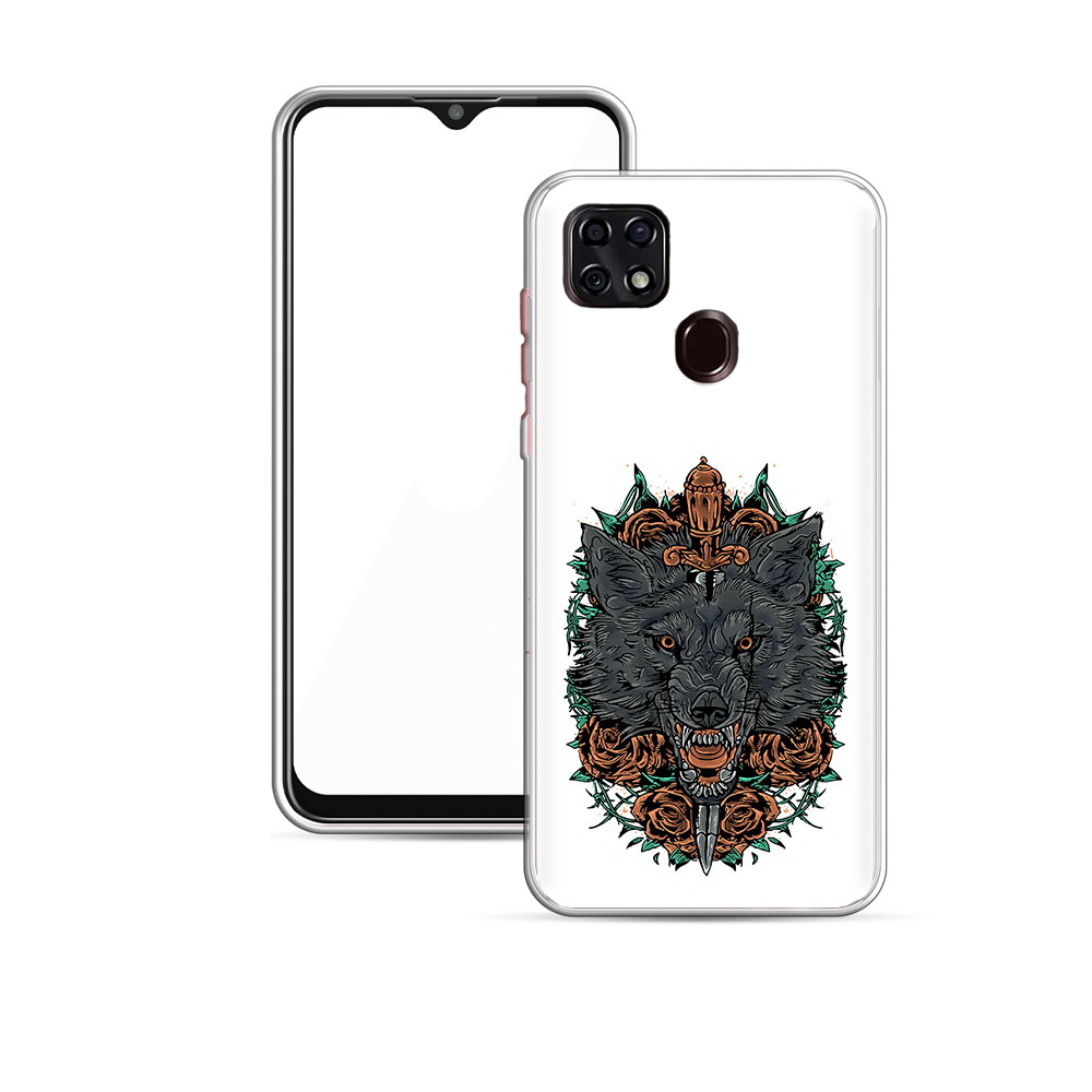 

Чехол MyPads Tocco для ZTE V2020 красивый злой волк (PT226946.457.409), Прозрачный, Tocco