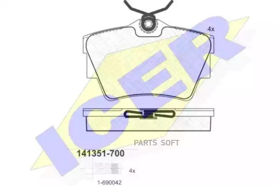 

Тормозные колодки Icer 141351700