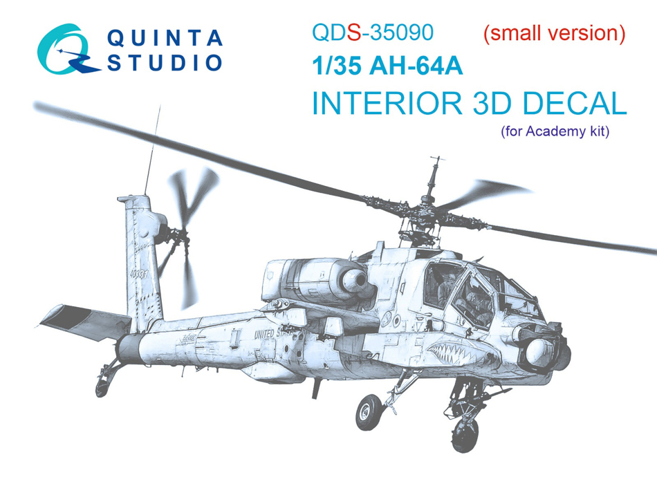 

QDS-35090 3D Декаль интерьера кабины AH-64A Academy Малая версия, Цветной
