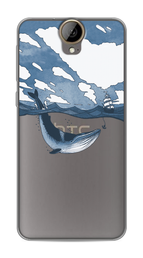 

Чехол на HTC One E9 Plus "Большой кит", Синий, 102250-1