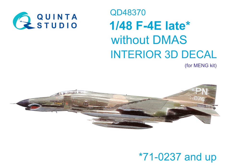 

QD48370 3D Декаль интерьера кабины F-4E late без DMAS Meng, Цветной