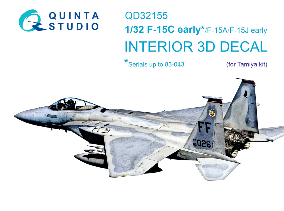 

QD32155 3D Декаль интерьера кабины F-15C Early/F-15A/F-15J early Tamiya, Цветной