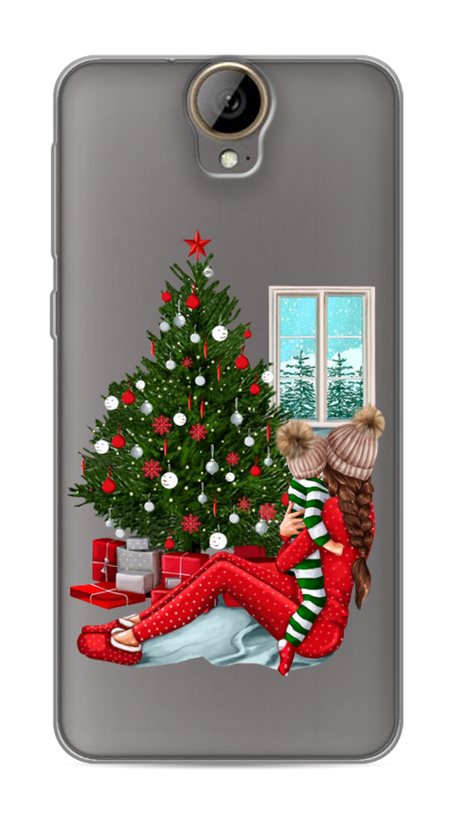 

Чехол на HTC One E9 Plus "Новый год с мамой", Красный;зеленый;голубой, 102250-6
