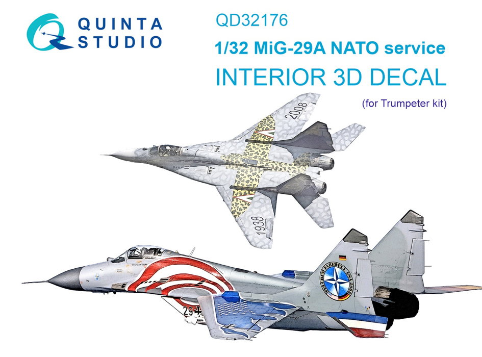 

QD32176 3D Декаль интерьера кабины MiG-29A NATO service Trumpeter, Цветной