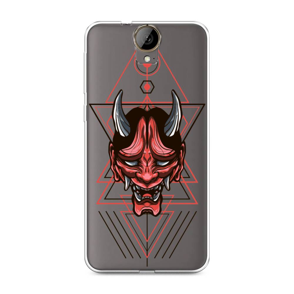 

Чехол на HTC One E9 Plus "Hanya Oni mask", Серый;красный;черный, 102250-4