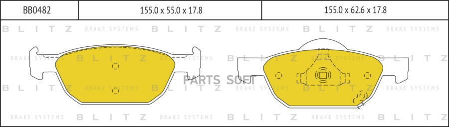 

Тормозные колодки Blitz BB0482