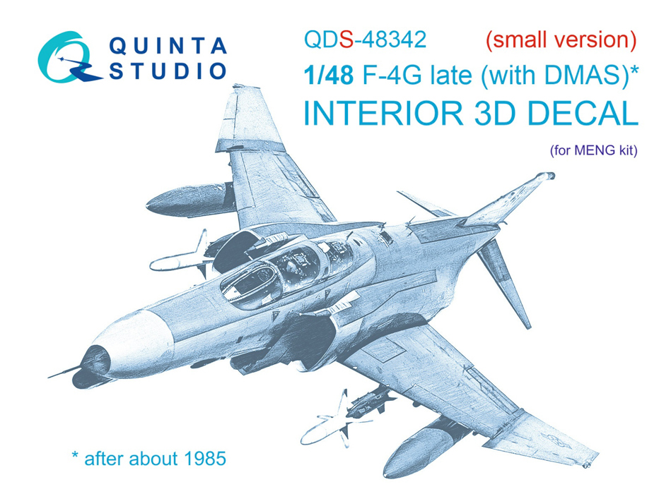 

QDS-48342 3D Декаль интерьера кабины F-4G late Meng Малая версия, Цветной