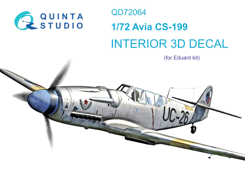 

QD72064 3D Декаль интерьера кабины Avia CS-199 Eduard, Цветной