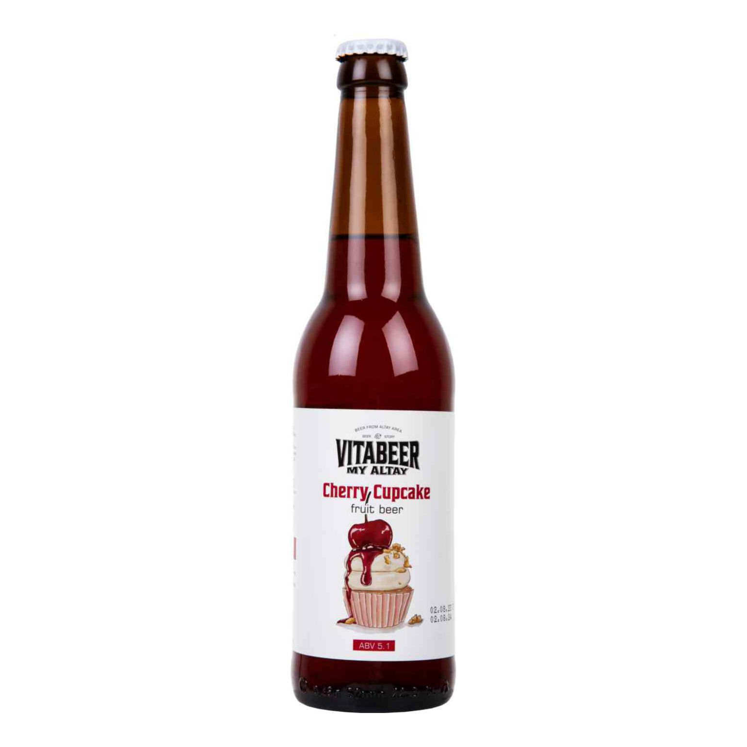 

Пивной напиток VitaBeer Cherry Cupcake светлый фильтрованный 450 мл, Светлое