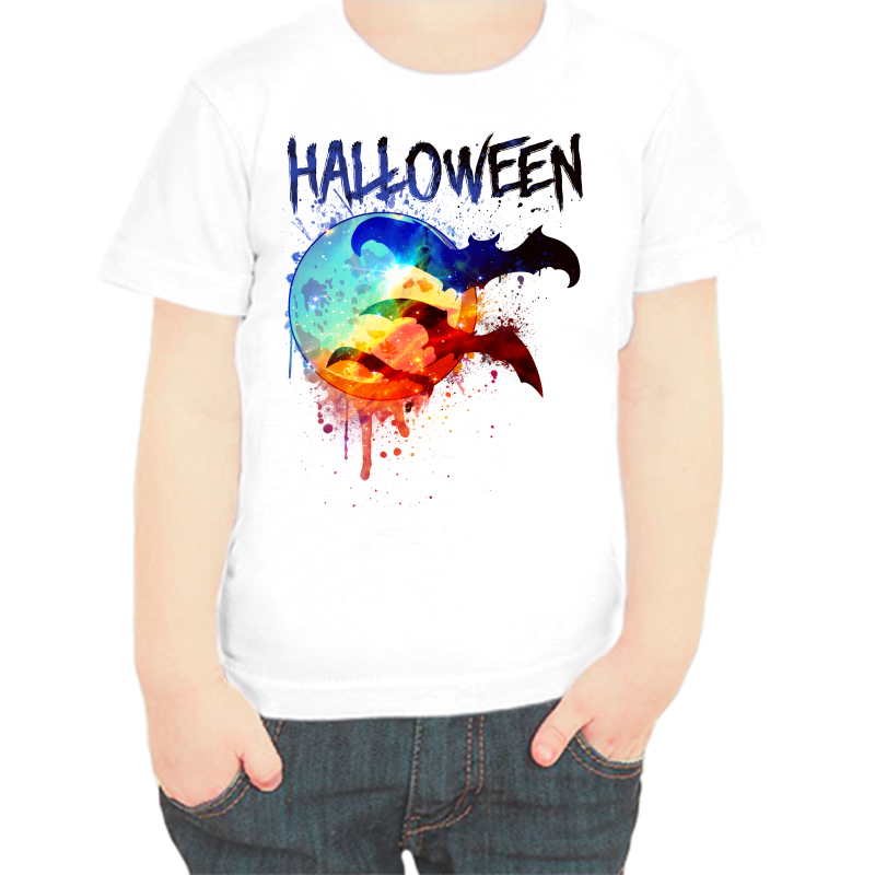 

Футболка мальчику белая 24 р-р Хэллоуин 5, Белый, fdm_halloween