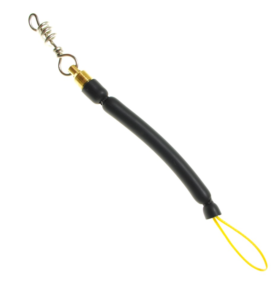 

Амортизатор линя с вертлюгом и карабином спираль SpearDiver Black 10 см, Black