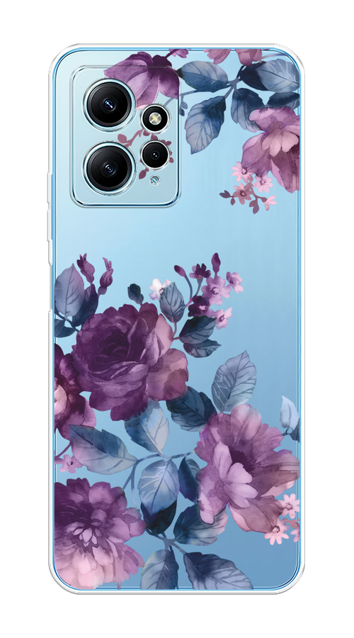 

Чехол Homey на Xiaomi Redmi Note 12 4G "Purple Blossoms", Синий;фиолетовый, 318350-1