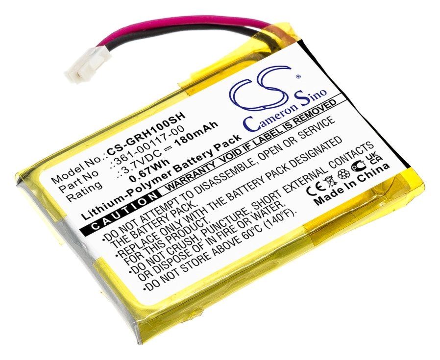 Аккумуляторная батарея CameronSino CS-GRH100SH для часов Garmin Approach S10, S20, X40, Fo