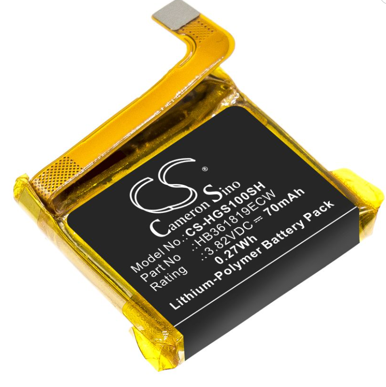 Аккумуляторная батарея CameronSino CS-HUP310SH для часов Huawei Band 3 Pro, p/n: HB351329E