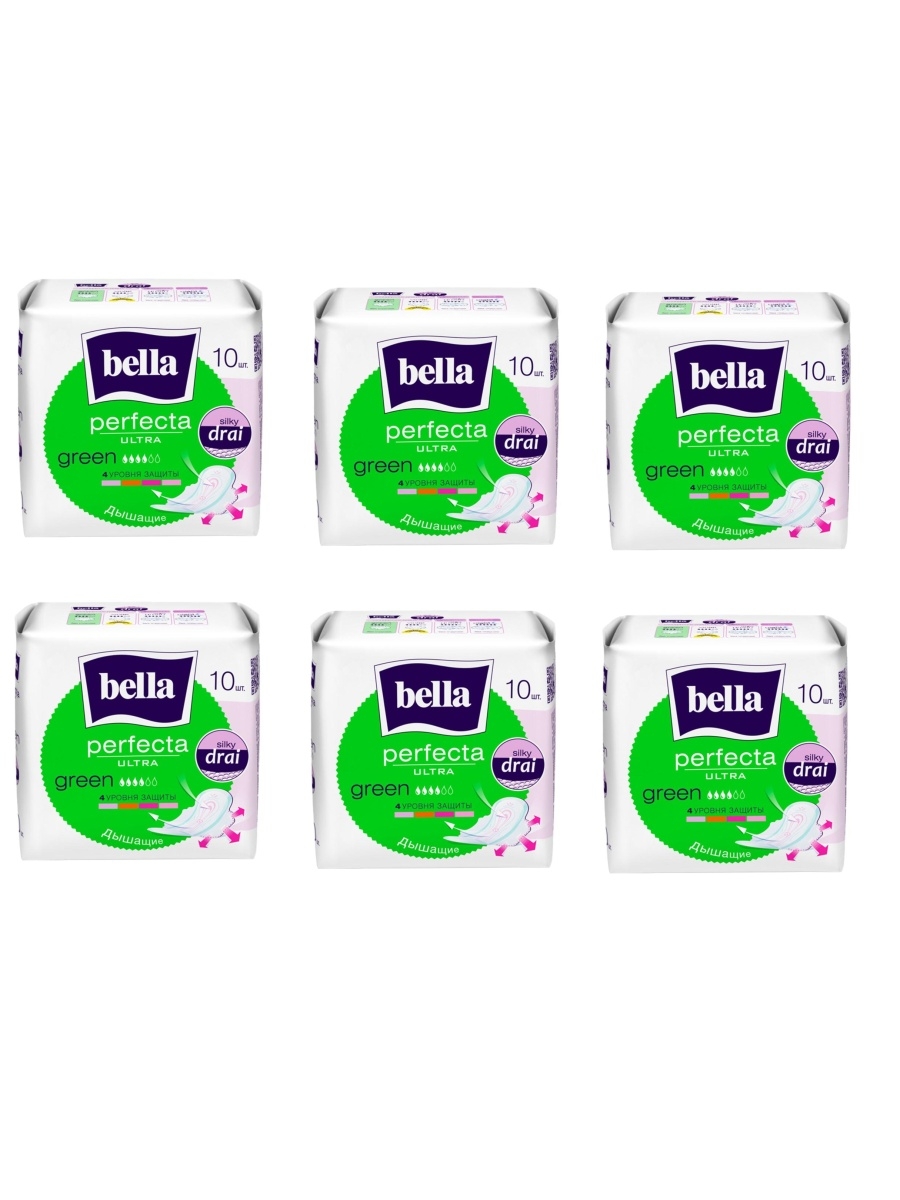 

Прокладки Bella 10 шт х 6 уп, Белый