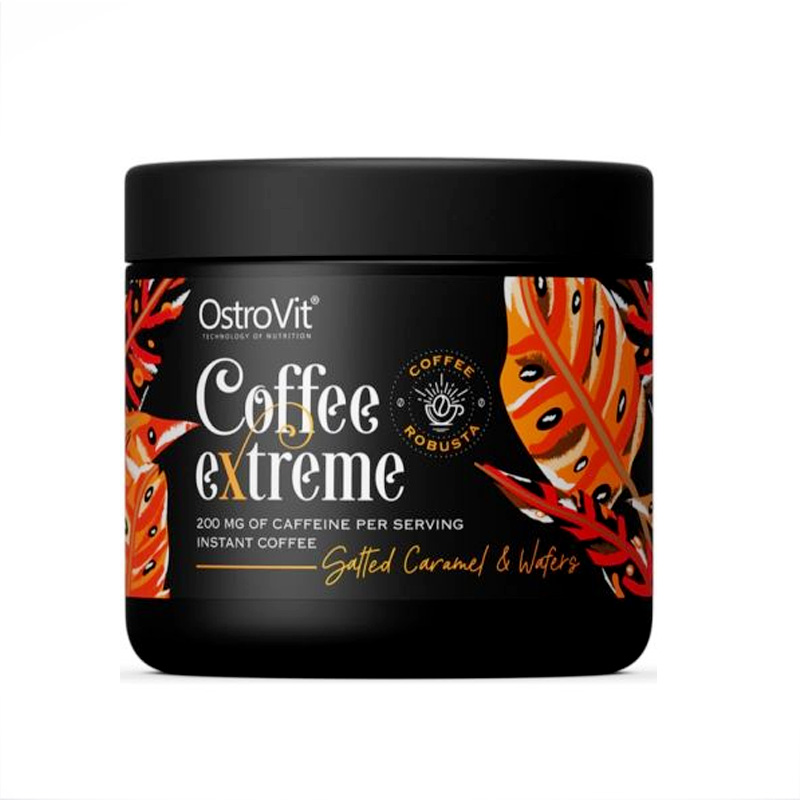 Кофе растворимый Ostrovit Coffee Extreme salted caramel wafers, 150 г