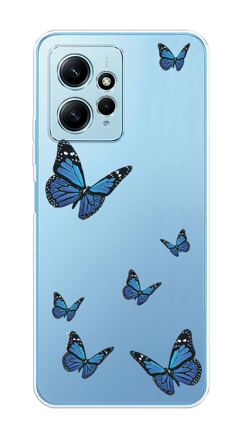 

Чехол Homey на Xiaomi Redmi Note 12 4G "Blue butterflies", Синий;черный, 318350-1