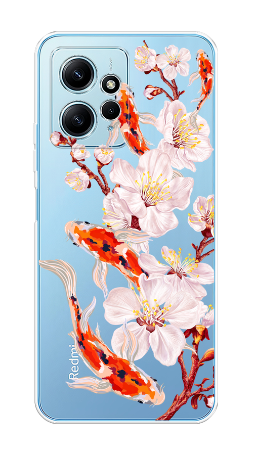 

Чехол Homey на Xiaomi Redmi Note 12 4G "Карпы и сакура", Оранжевый;розовый;бежевый;прозрачный, 318350-1