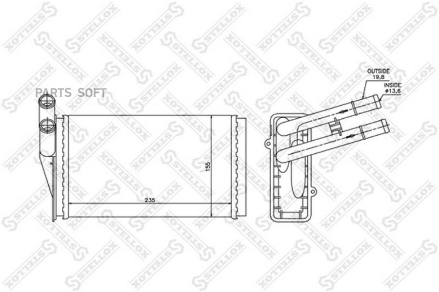 

10-35021-SX_радиатор печки!\ Audi 80/A4 86>