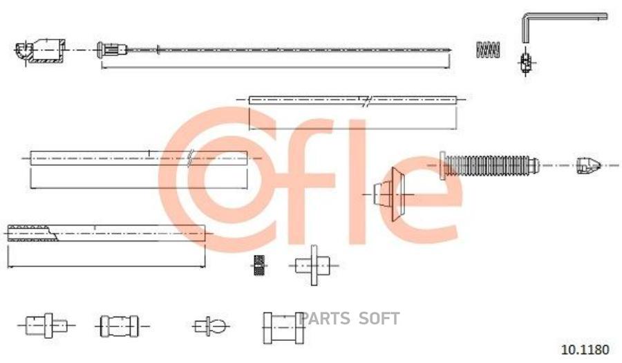 Трос газа COFLE Citroen C8 02-; J5; Jumper; Peugeot 806; 807; Boxer -06; Expert; Fiat