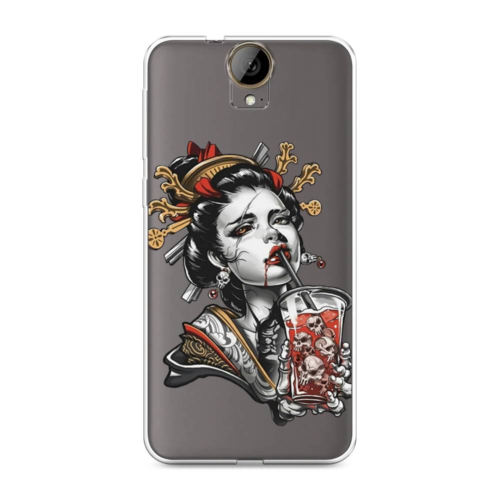 

Чехол на HTC One E9 Plus "Опасная гейша", Красный;черный;серый, 102250-4