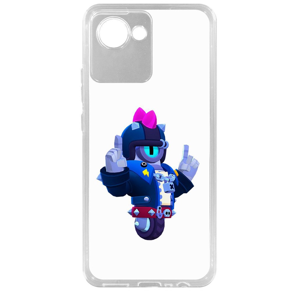 

Чехол-накладка Brawl Stars-Дикий Сту для Realme C30, Прозрачный