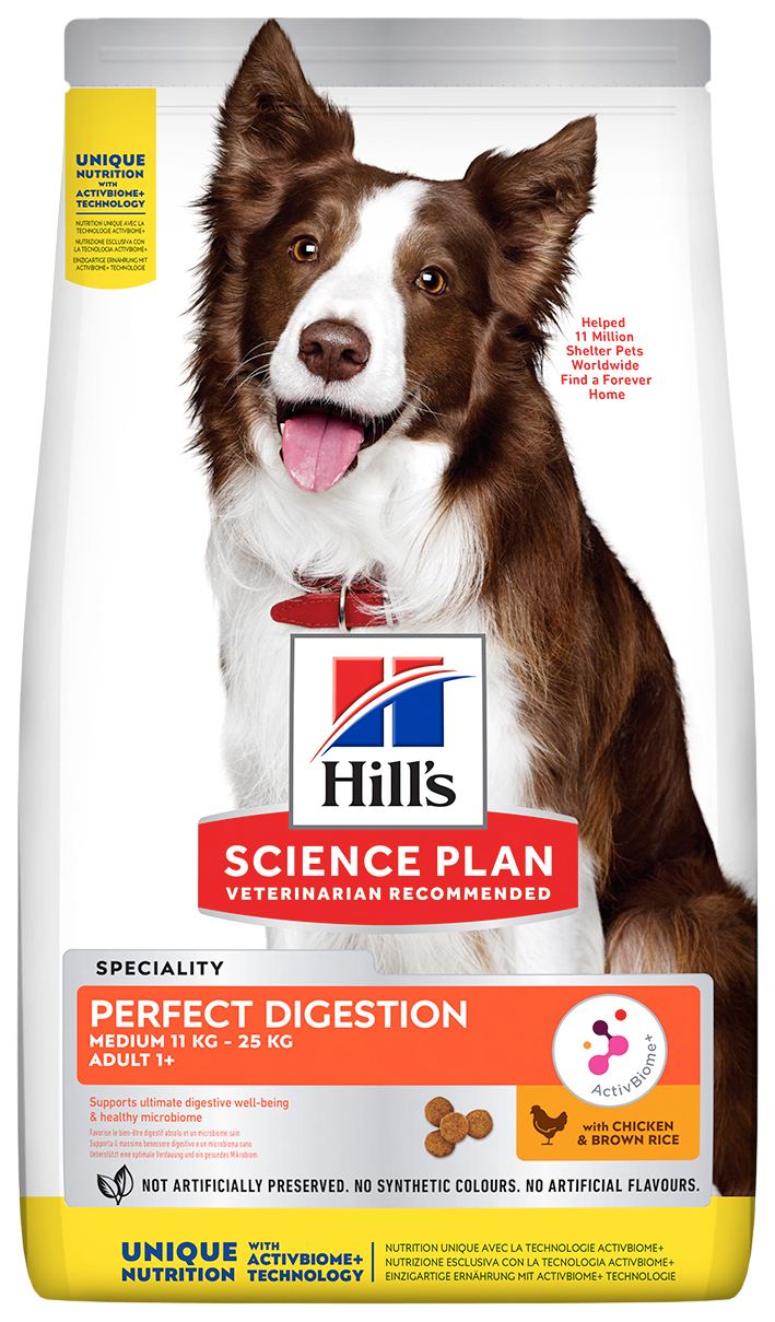 

HILL’S HILL'S SCIENCE PLAN PERFECT DIGESTION MEDIUM ADULT BIOME для взрослых собак средних