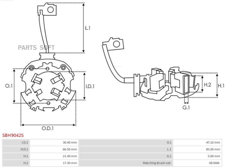 

Щеточный Узел Cтартера Honda Civic Iv 1.6 89-91/Honda Cr-X Ii 1.6 90-92 As SBH9042S