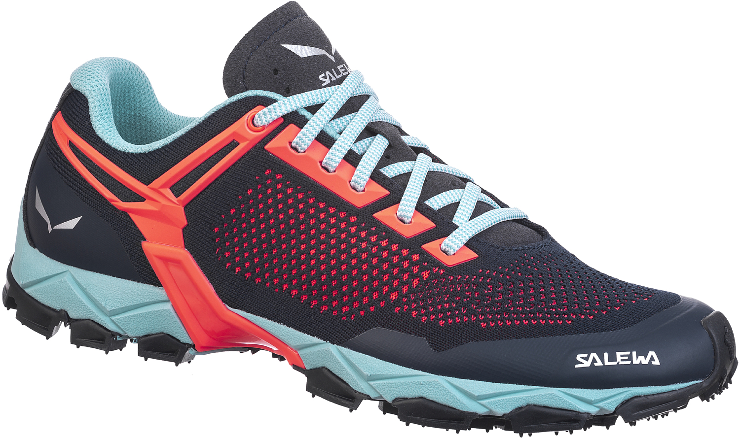 фото Ботинки salewa lite train k women's premium navy/fluo coral (uk:6)