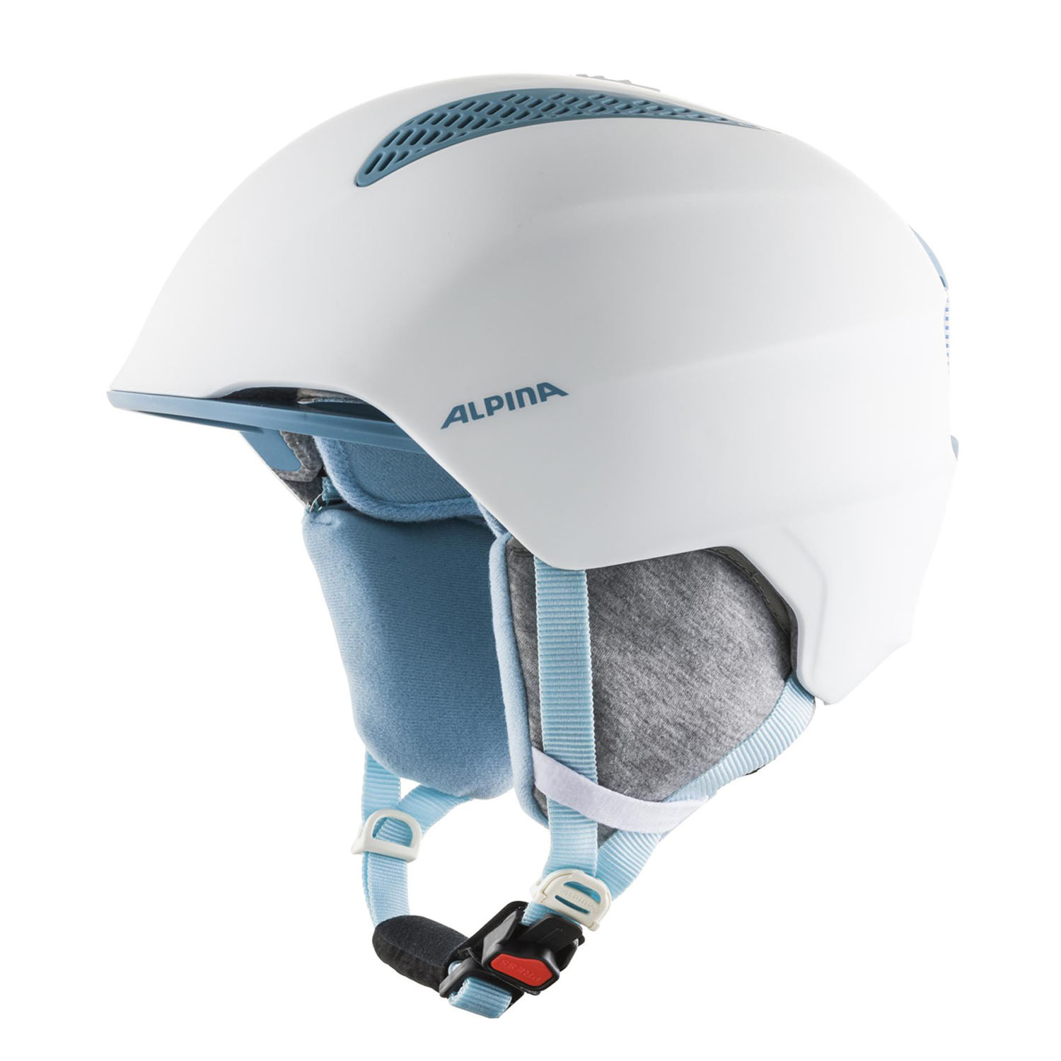 

Шлем Детский Alpina Grand Jr White-Skyblue Matt (См:54-57) 2024-25, Белый;голубой, Grand Jr