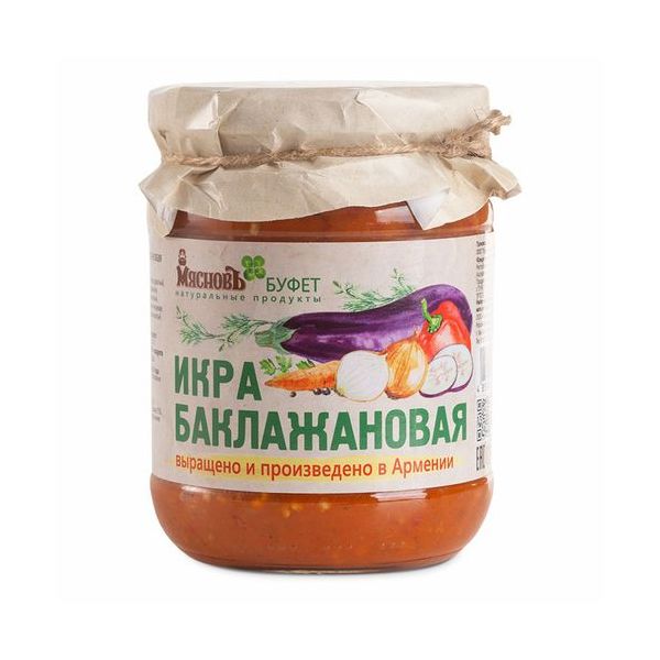 

Овощная закуска МясновЪ БУФЕТ икра баклажановая 500 г