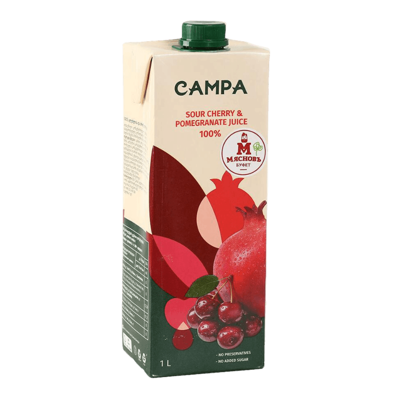 

Сок МясновЪ БУФЕТ Campa яблочно-вишнево-гранатовый 1 л