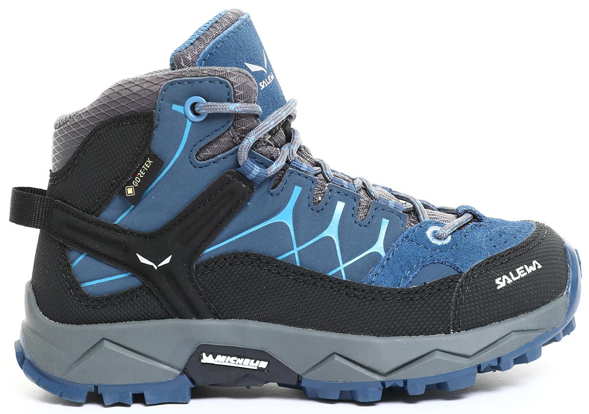 фото Кроссовки детские salewa alp trainer mid gore-tex dark denim/charcoal р.27