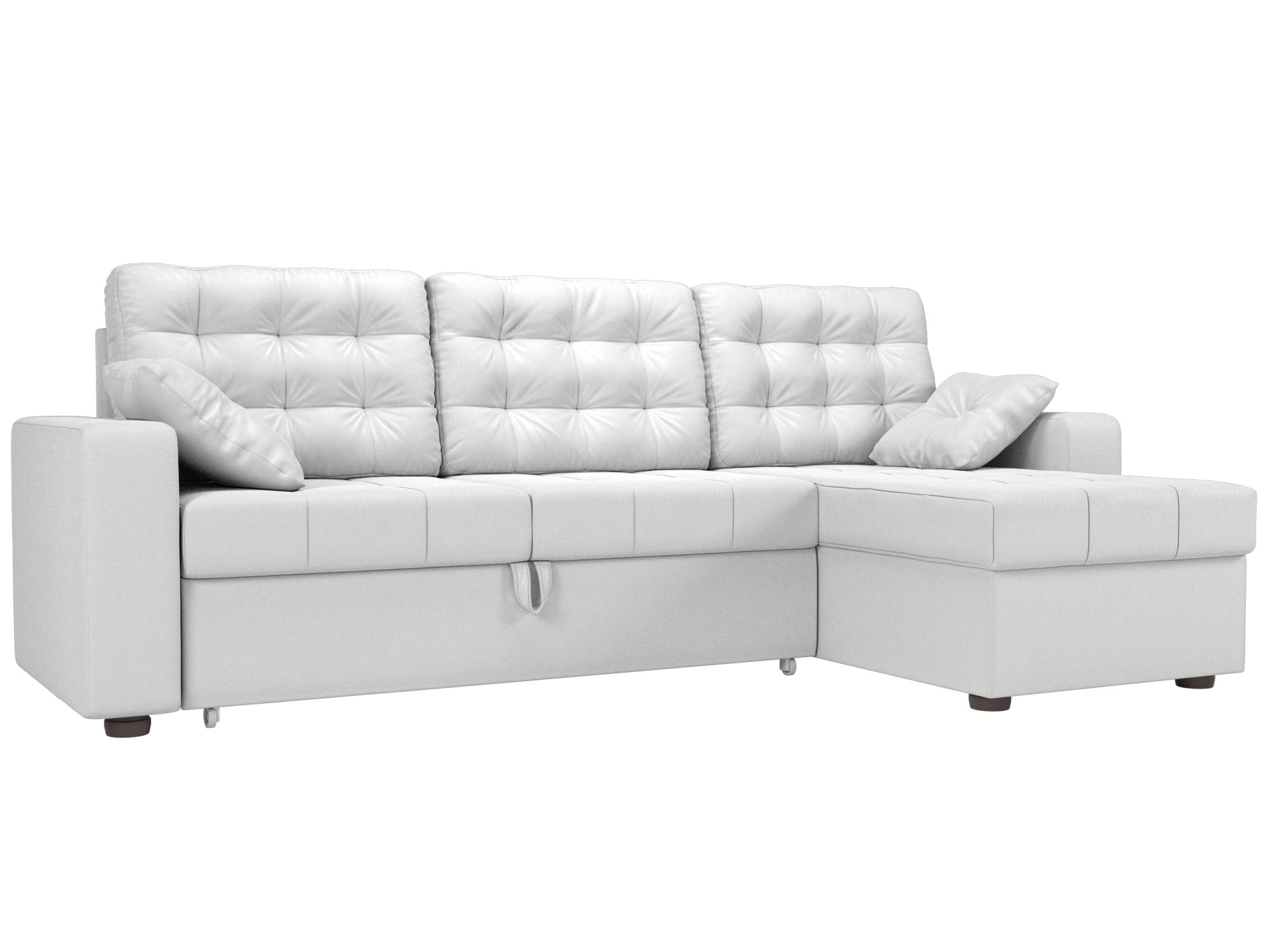 

Угловой диван Камелот правый экокожа белый, Угловой диван Камелот правый угол