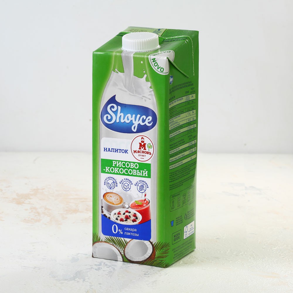 Растительный напиток рисово-кокосовый Shoyce без сахара 1 л